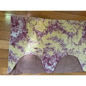 Waverly Classics Red & Gold French Country Toile Curtain Valance 1pc
